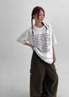 Avin Overfit Lettering Short Sleeve T-shirt