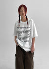 Avin Overfit Lettering Short Sleeve T-shirt