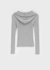 Hello Button Hooded Cardigan