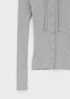 Hello Button Hooded Cardigan