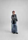Hoke washing cargo denim pants