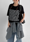 Avin Overfit Lettering Short Sleeve T-shirt