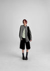 Noir Cotton Studded Bermuda Shorts