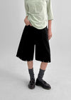 Noir Cotton Studded Bermuda Shorts