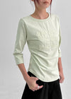 Lahi Patch Rounding 3/4 Sleeve T-Shirts