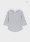 Lahi Patch Rounding 3/4 Sleeve T-Shirts