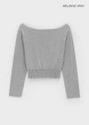[MADE] Chico Boat Neck Smocking Long Sleeve Tshirt