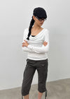 [MADE] Delief Cowl Neck Long Sleeve T-shirt
