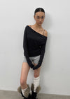 [MADE] Delief Cowl Neck Long Sleeve T-shirt