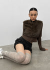 [MADE] Deki Fur Knit Zip-up