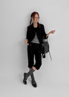 Puda Round Collar 7/8 Length Cotton Jacket