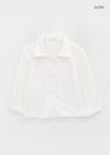 Puda Round Collar 7/8 Length Cotton Jacket