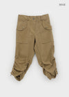 Musel Rivet Shirring Capri Pants