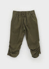 Musel Rivet Shirring Capri Pants