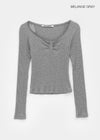 [MADE] Kariba Henley Neck Lace Long Sleeve Tee