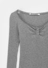[MADE] Kariba Henley Neck Lace Long Sleeve Tee