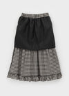 Lily Check Frill Cancan Long Skirt