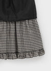Lily Check Frill Cancan Long Skirt
