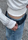 Dekyob Silver Flower Open Bracelet