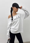 [MADE] Chippy Boatneck Print Long Sleeve T-shirt