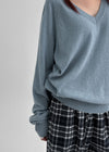 Le Cozy Loose Fit V-neck Knit (55% Wool)