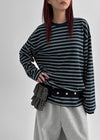 [MADE] Ediri Stripe Box Long Sleeve T-shirt