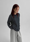 [MADE] Ediri Stripe Box Long Sleeve T-shirt