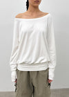 [MADE] Boril Batwing Off-Shoulder Long Sleeve Tee