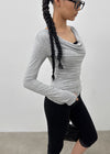 [MADE] Delief Cowl Neck Long Sleeve T-shirt
