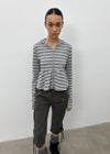 [MADE] Betty Stripe Frill Hooded Zip-Up (Set Available)