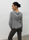 [MADE] Betty Stripe Frill Hooded Zip-Up (Set Available)