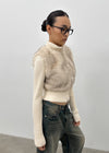 [MADE] Deki Fur Knit Zip-up