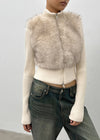 [MADE] Deki Fur Knit Zip-up