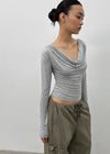 [MADE] Delief Cowl Neck Long Sleeve T-shirt