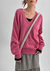 Le Cozy Loose Fit V-neck Knit (55% Wool)