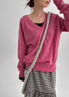 Le Cozy Loose Fit V-neck Knit (55% Wool)