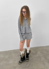[MADE] Betty Stripe Frill Hooded Zip-Up (Set Available)