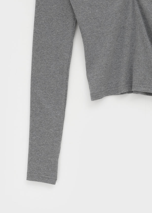 [MADE] Shabni V-neck Shirring Long-sleeved T-shirt