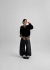 Le Cozy Loose Fit V-neck Knit (55% Wool)