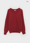 Le Cozy Loose Fit V-neck Knit (55% Wool)