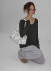 [MADE] Flooming V-neck Frill Long Sleeve T-shirt