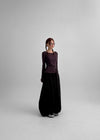 Cut Me Strap See-through Tension Long Sleeve T-shirt