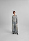 Jerrole Washing Cut Balloon Denim Pants