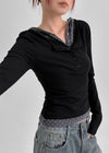 [MADE] Komodo Dot Hooded Long Sleeve T-shirt