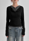 [MADE] Komodo Dot Hooded Long Sleeve T-shirt