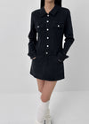 [MADE] Museel Slim Button Mini One Piece
