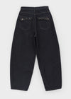 Beaver Two Studded Raw Balloon Denim Pants