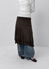 [MADE] Gela Folding Flare Midi Skirt