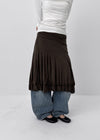 [MADE] Gela Folding Flare Midi Skirt