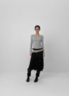 [MADE] Chiporing Fleece Lining boat neck long-sleeve T-shirt (Set Available)